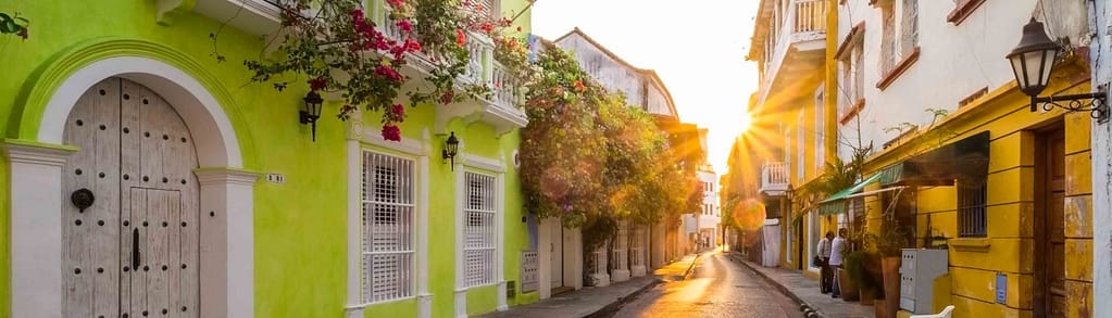 Walled City Streets of Cartagena Colombia