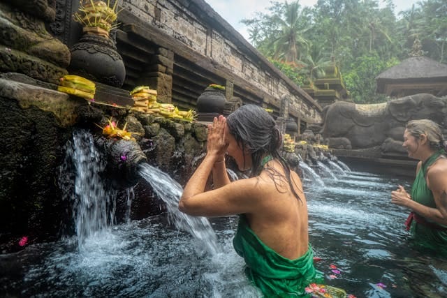 Pura Tirta Empul scared water purification ritual in Bali