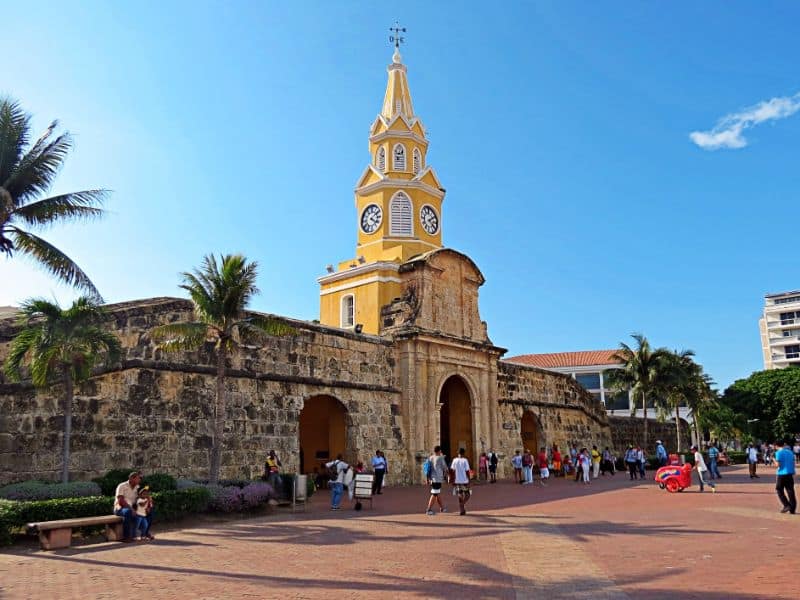 Walled City Clock Tower Cartagena Colombia